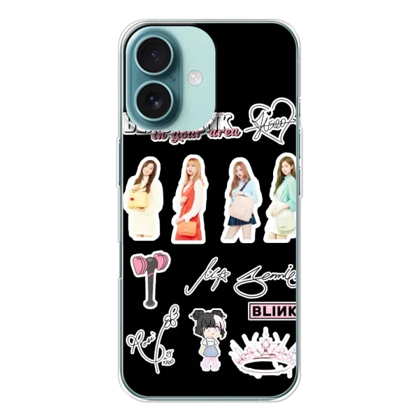 Чехол с рисунком «Арт блэкпинг» для iPhone 16
