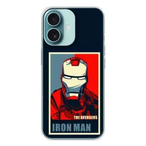 Чехол Супергерой Железный человек на iPhone 16 (Art Iron man)