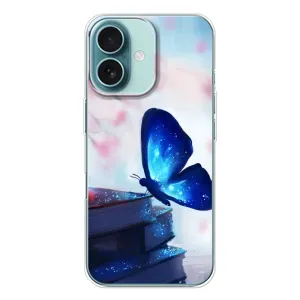 Силіконовий бампер з картинкою звірів для iPhone 16 (Метелик синій)