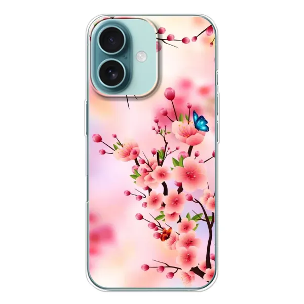 Чохол з малюнком «Метелики на сакурі» для iPhone 16