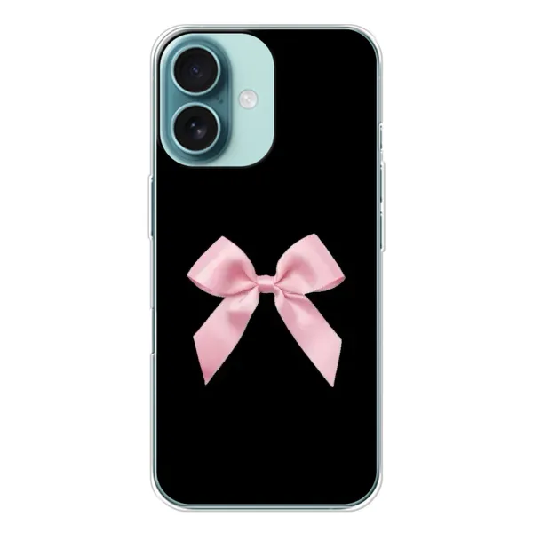 Чехол с рисунком «Бант на черном» для iPhone 16 Чехол с рисунком «Бант на черном» для iPhone 16
