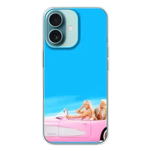 Силиконовый Чехол Барби Фильм на iPhone 16 (Барби и Кен)