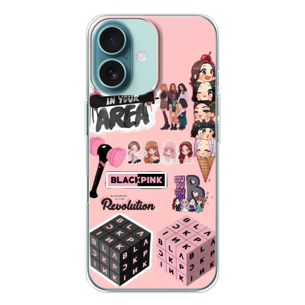 Чехол с рисунком «BLACK PINK коллаж» для iPhone 16