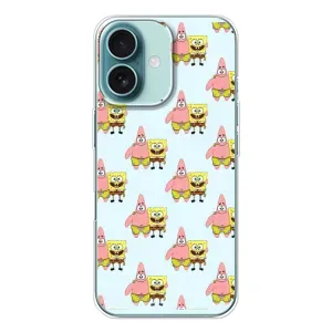 Чехлы с Патриком на iPhone 16 (Боб и Патрик)
