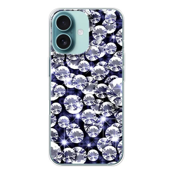 Чехол с рисунком «Бриллианты» для iPhone 16