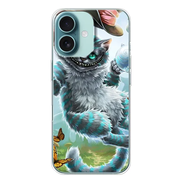Чехол с рисунком «Чеширский КОТИК» для iPhone 16 Чехол с рисунком «Чеширский КОТИК» для iPhone 16