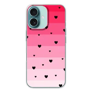 Чохли з тематикою "Маленькі Сердчеки" на iPhone 16 (Чорні сердечка)
