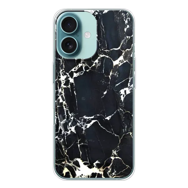 Чохол з малюнком «Чорний мрамор» для iPhone 16 Чохол з малюнком «Чорний мрамор» для iPhone 16
