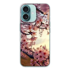 Чехол с принтом САКУРЫ на iPhone 16 (Цветущая сакура)