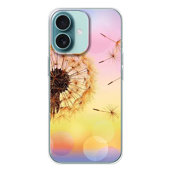 Чехол с рисунком «Цветок-одуванчик» для iPhone 16 Чехол с рисунком «Цветок-одуванчик» для iPhone 16