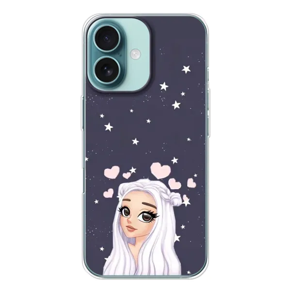 Чохол з малюнком «Дівчина та серця» для iPhone 16