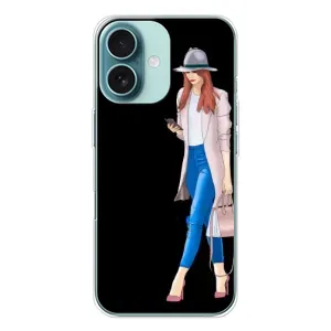 Чохол з картинкою Модні Дівчата iPhone 16 (Дівчина з телефоном)
