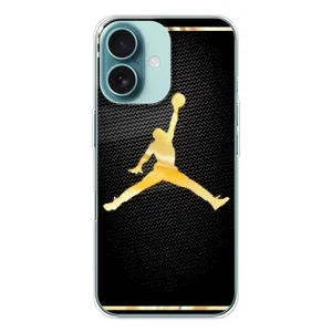 Силиконовый Чехол Nike Air Jordan на Айфон 16 (Джордан 23)