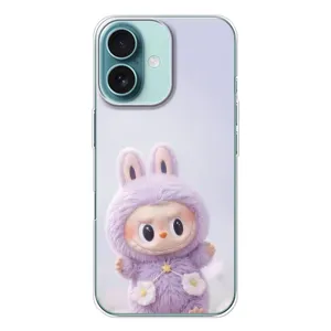 Чехол с принтом Лабубу для iPhone 16 (Фиолетовый Лабубу)