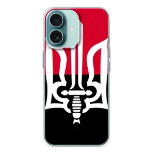 Чехлы УПА (Красно-Чёрный) на iPhone 16 (Герб Украины)