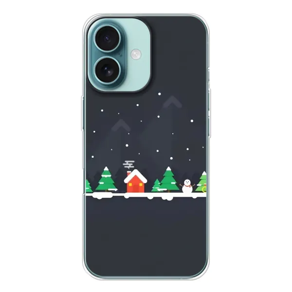 Чехол с рисунком «Город зимний» для iPhone 16 Чехол с рисунком «Город зимний» для iPhone 16
