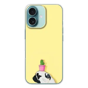 Бампер для iPhone 16 з картинкою "Песики" (Кактус на голові)