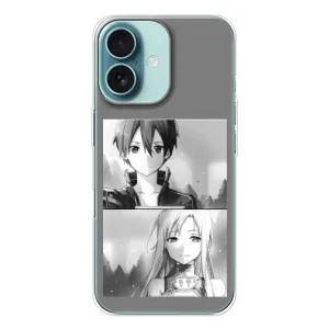 Чехол с персонажами АНИМЕ на iPhone 16 (Кирито-Асуна)