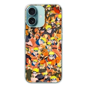 Чехлы с принтом Наруто на iPhone 16 (Коллаж Наруто)
