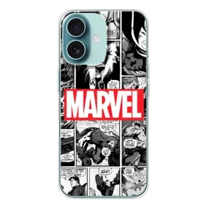 Силиконовый Чехол для iPhone 16 (Комикс Марвел)