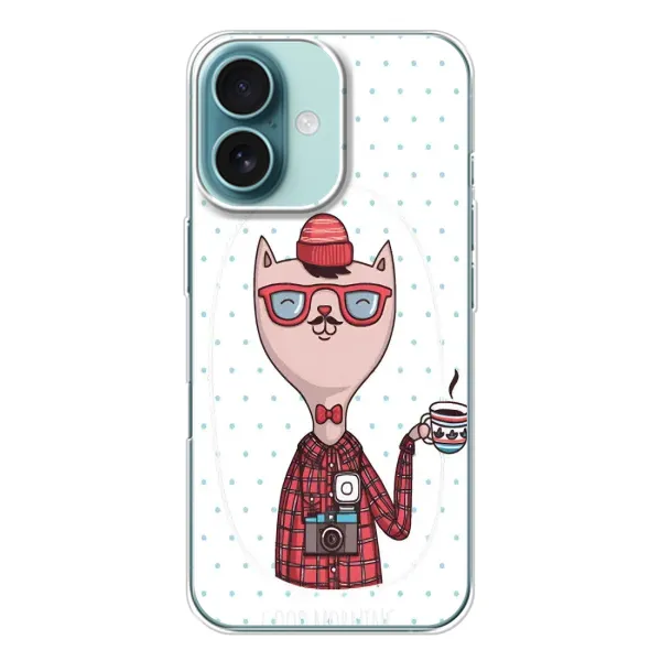 Чехол с рисунком «Кот аристократ» для iPhone 16 Чехол с рисунком «Кот аристократ» для iPhone 16