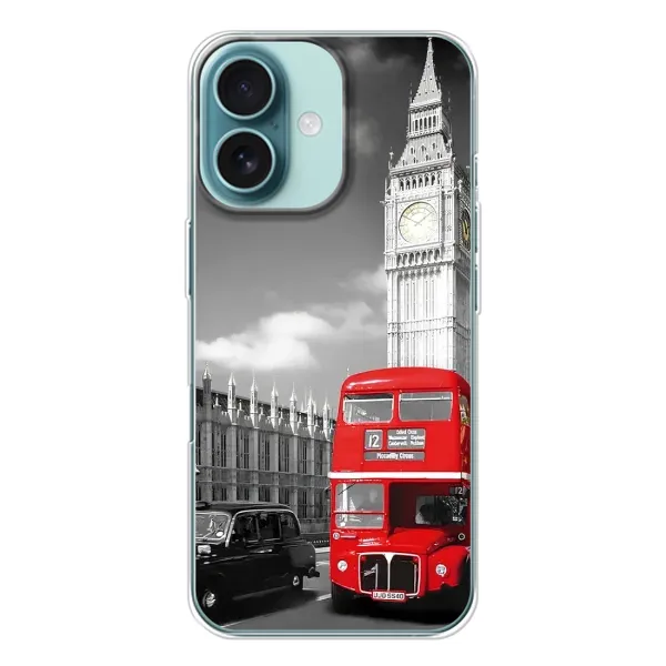 Чохол з малюнком «Червоний автобус» для iPhone 16