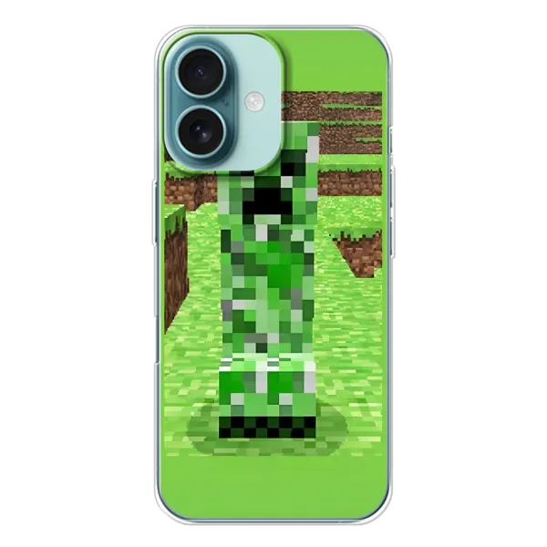 Чехол с рисунком «Крипер 2» для iPhone 16 Чехол с рисунком «Крипер 2» для iPhone 16
