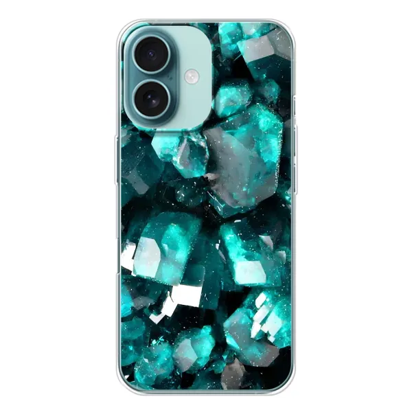 Чехол с рисунком «Кристалы» для iPhone 16