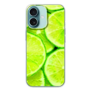 Чехол с изображением вкусной еды для iPhone 16 (Лайм)