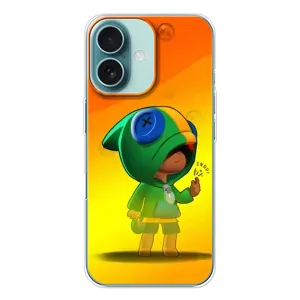 Чехол Бравл Старс для iPhone 16 (LEON в кофте)