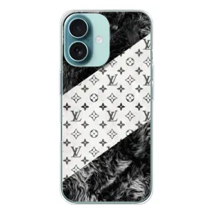 Чехол Стиль Louis Vuitton на iPhone 16 (LV на белом)