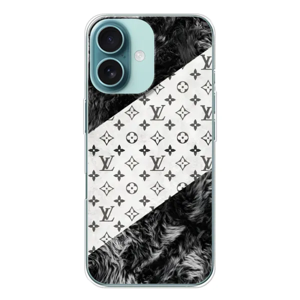 Чехол с рисунком «LV на белом» для iPhone 16