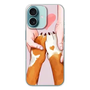 Чохол (ТПУ) Милі песики для iPhone 16 (Любов до собак)