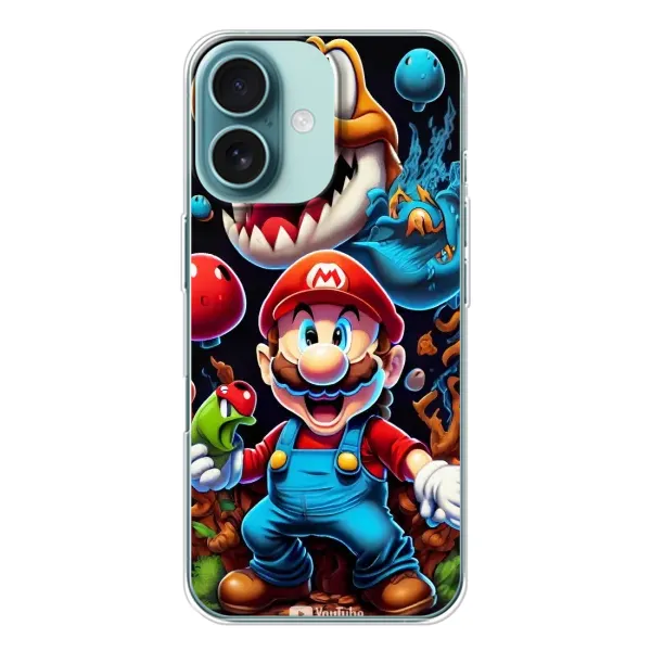 Чехол с рисунком «Марио» для iPhone 16 Чехол с рисунком «Марио» для iPhone 16