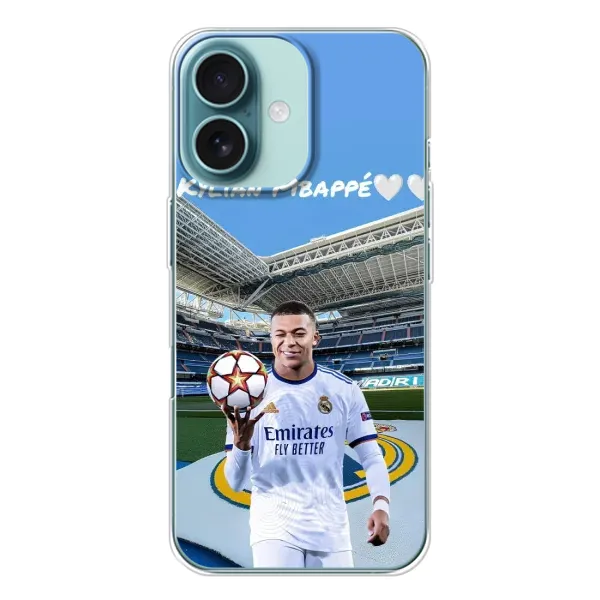 Чехол с рисунком «Mbappe Real» для iPhone 16 Чехол с рисунком «Mbappe Real» для iPhone 16