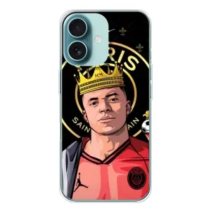 Чохол (TPU) з Футболістом на iPhone 16 (Mbappe King)