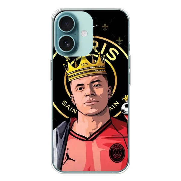 Чехол с рисунком «Mbappe King» для iPhone 16 Чехол с рисунком «Mbappe King» для iPhone 16