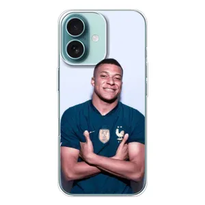 Чохол (TPU) з Футболістом на iPhone 16 (Мбаппешичка)