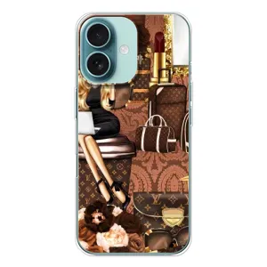 Чехол Стиль Louis Vuitton на iPhone 16 (Мода Луи Виттон)