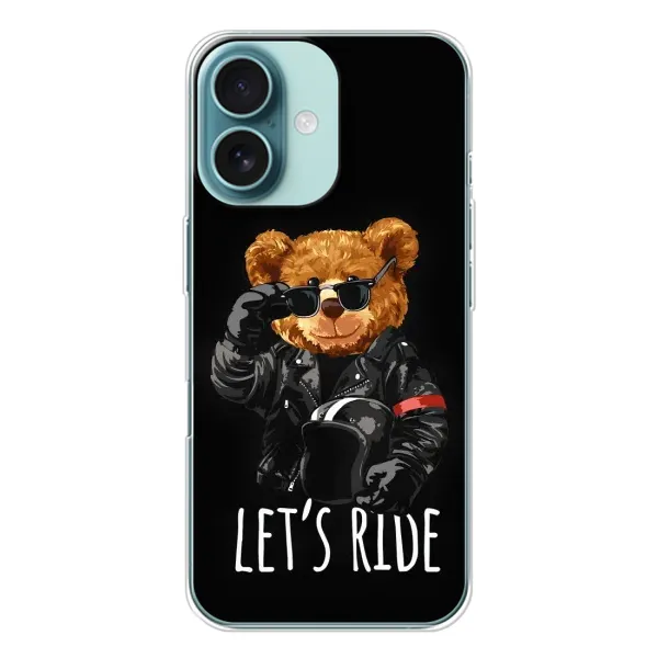 Чехол с рисунком «Модный Мишка» для iPhone 16 Чехол с рисунком «Модный Мишка» для iPhone 16