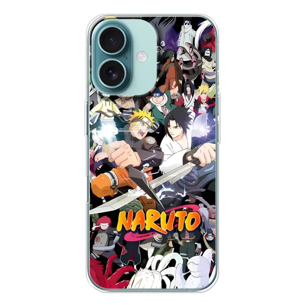 Чехол с рисунком «Наруто постер» для iPhone 16 Чехол с рисунком «Наруто постер» для iPhone 16