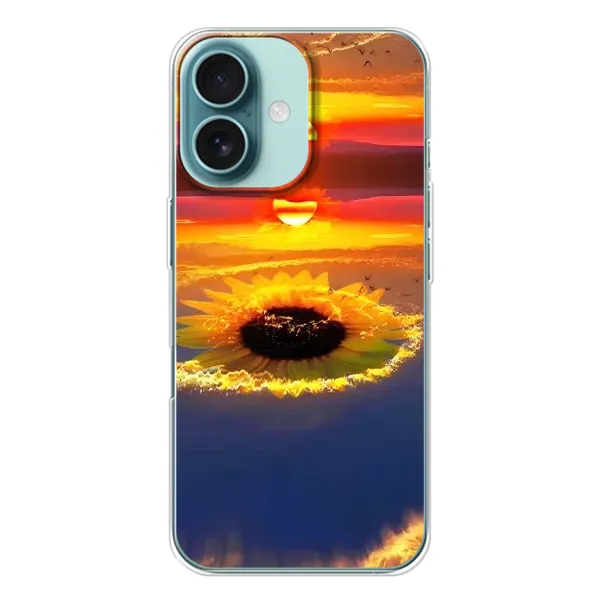 Чехол с рисунком «Небо подсолнух» для iPhone 16 Чехол с рисунком «Небо подсолнух» для iPhone 16