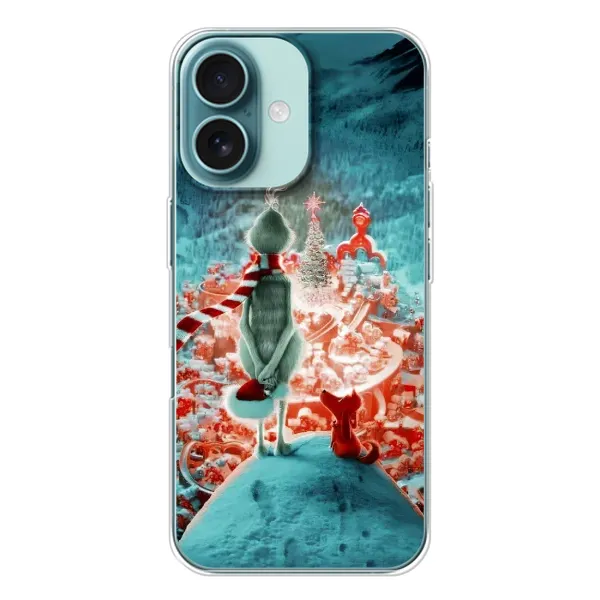 Чехол с рисунком «Новогодний Гринч» для iPhone 16
