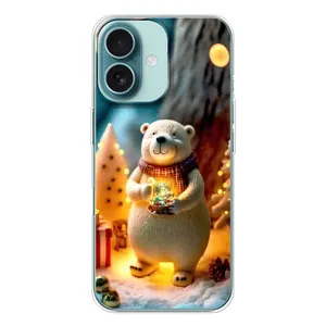 Чохли на Новий Рік iPhone 16 (Новорічний ведмедик)