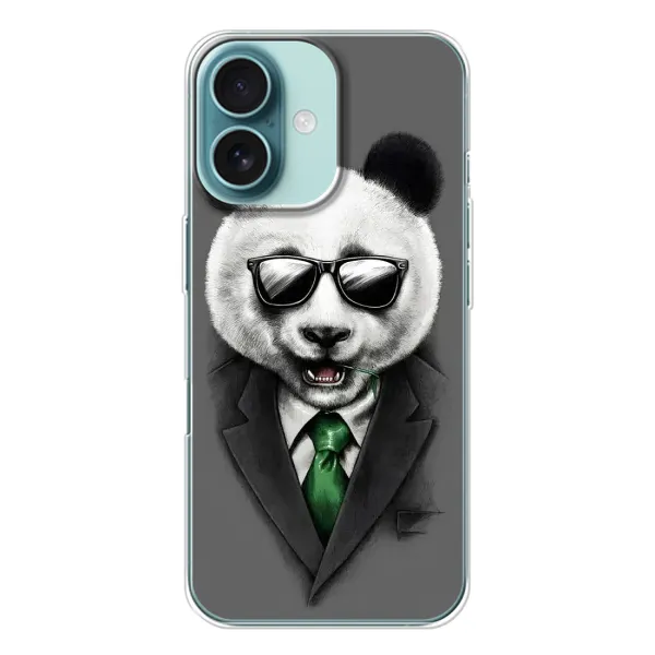 Чехол с рисунком «Панда в очках» для iPhone 16 Чехол с рисунком «Панда в очках» для iPhone 16