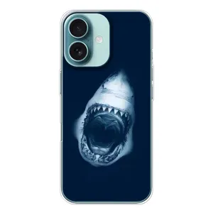 Силіконовий бампер з картинкою звірів для iPhone 16 (Пащу Акули)