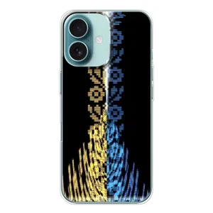 Силиконовый Чехол на iPhone 16 (Патриотическая вышиванка)