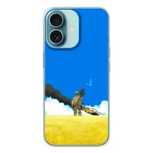 Чехлы на военную тематику для iPhone 16 (Попадание)