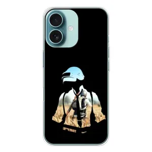 Силиконовый чехол с картинкой "Герой Pubg" на iPhone 16 (Пубг мен)
