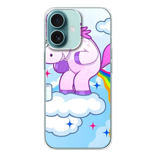 Чохол з малюнком «Веселка Єдиноріга» для iPhone 16 Чохол з малюнком «Веселка Єдиноріга» для iPhone 16